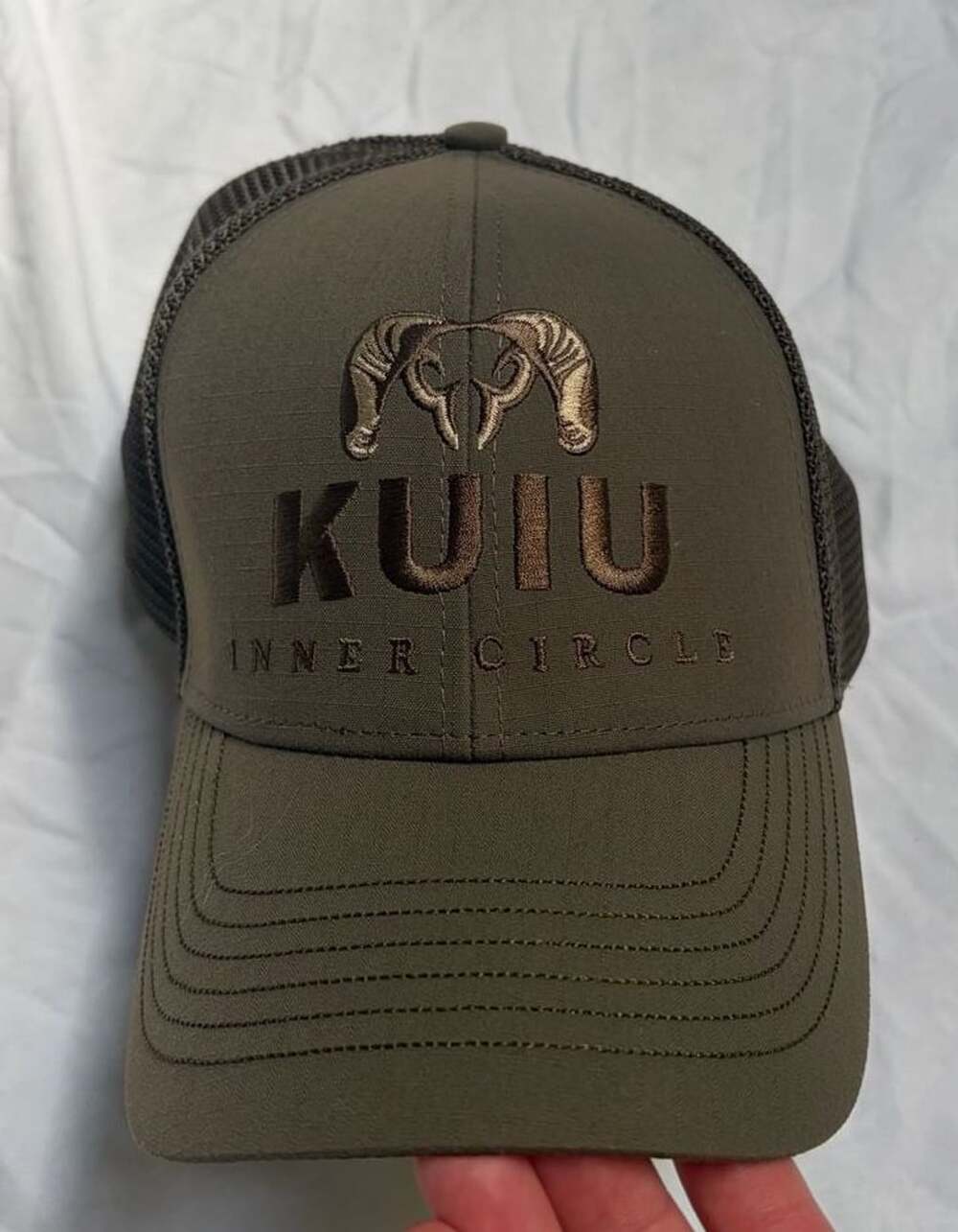 Kuiu Inner Circle Mesh Back Snapback Hat Olive Green